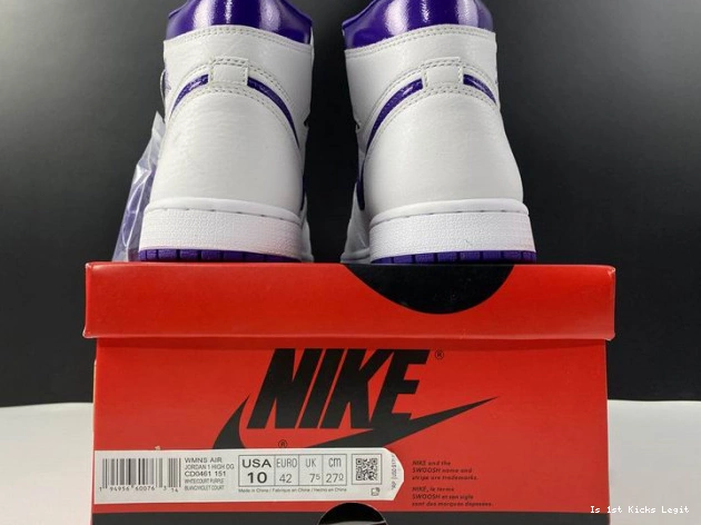 JORDAN CD0461-151 COURT HIGH 1 RETRO PURPLE AIR 0805